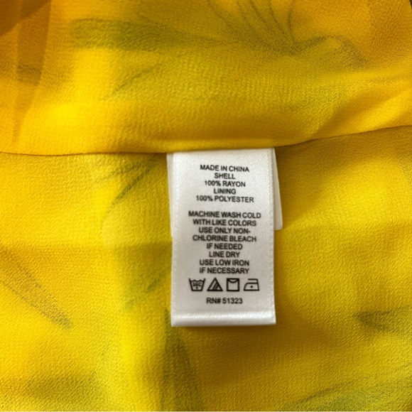 NWT 1. STATE Women’s Size XL Yellow Floral Dress Bird of Paradise Rayon - Picture 9 of 10